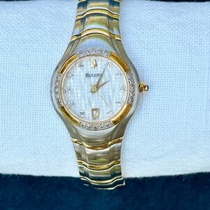 Bulova Classic Women's Two Tone Diamond Watch
